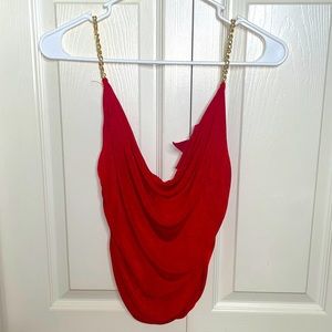 Red crop top